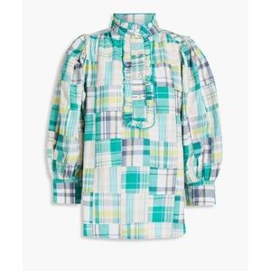 NWOT Antik Batik Alama Patchwork-effect Checked Blouse